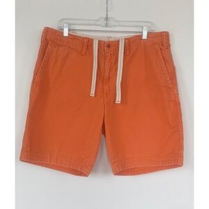 Vintage Polo Ralph Lauren Shorts Men 36 Orange Cotton Chino Travel Preppy Summer